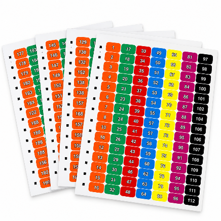 ZONE Heart Rate Monitor Stickers (1–99)